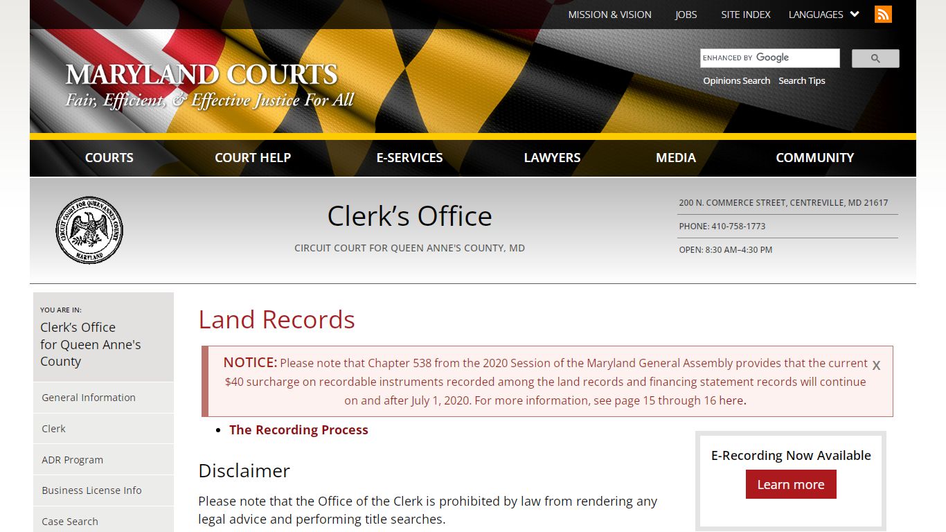 Land Records | Maryland Courts