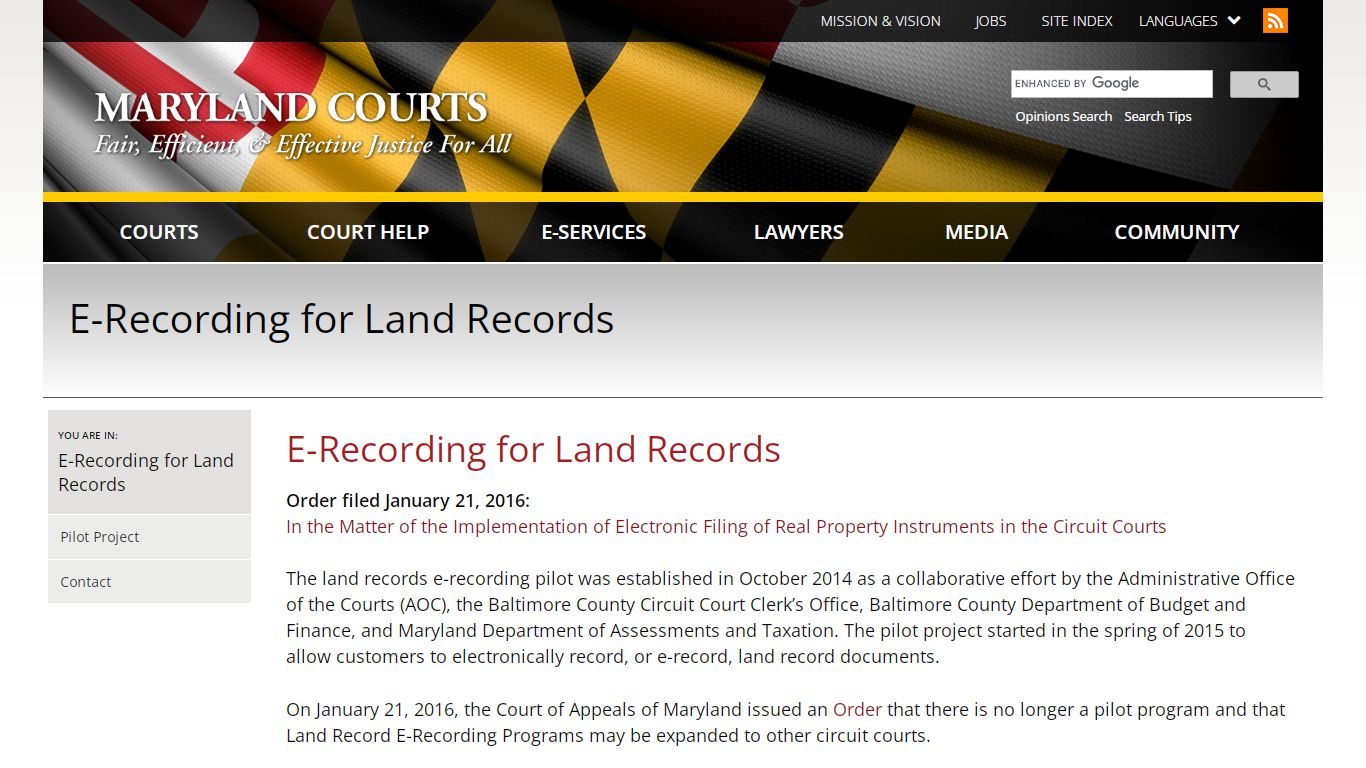 E-Recording for Land Records | Maryland Courts